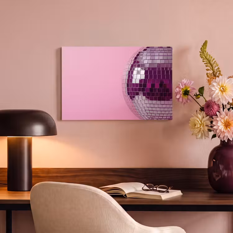 Canvas schilderij - Spiegelbal - Zilver - Modern — 6