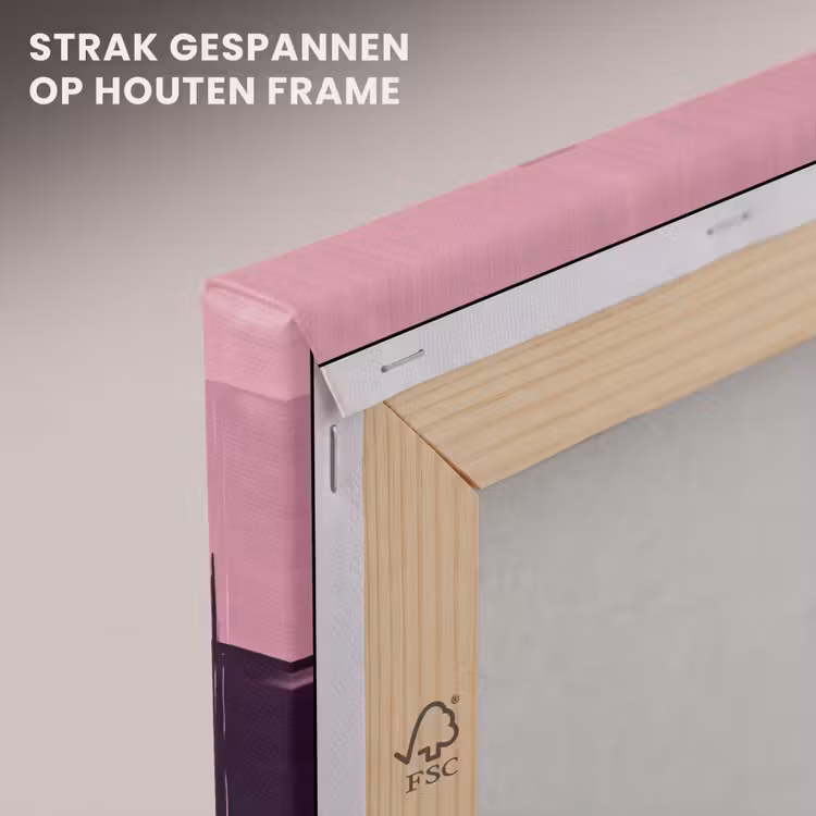 Canvas schilderij - Stad - Abstract - Roze — 7