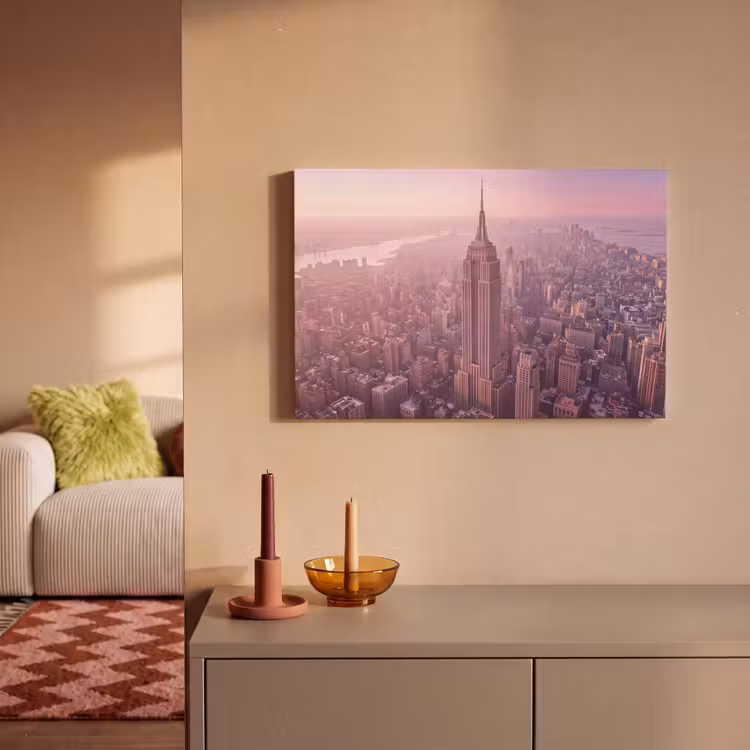 Canvas schilderij - Stad - Gebouw - Roze — 2