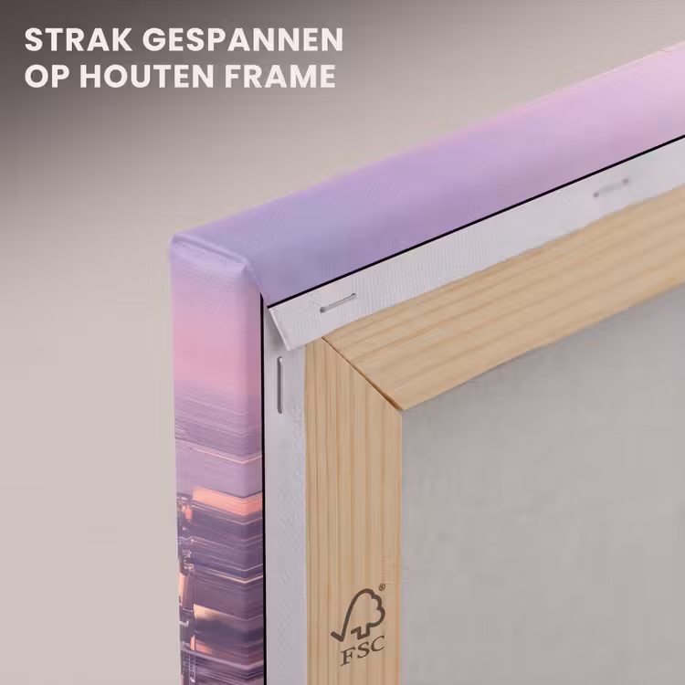 Canvas schilderij - Stad - Gebouw - Roze — 7