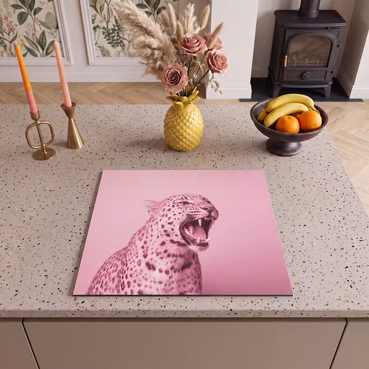 Inductie beschermer - Roze kat - Modern — 2
