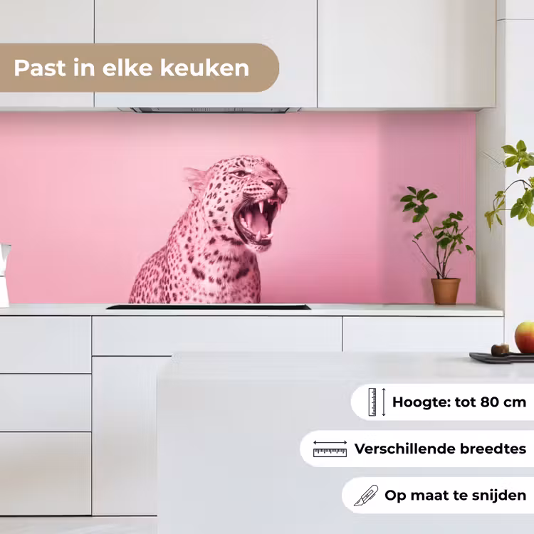 Keuken achterwand - Roze kat - Modern — 4