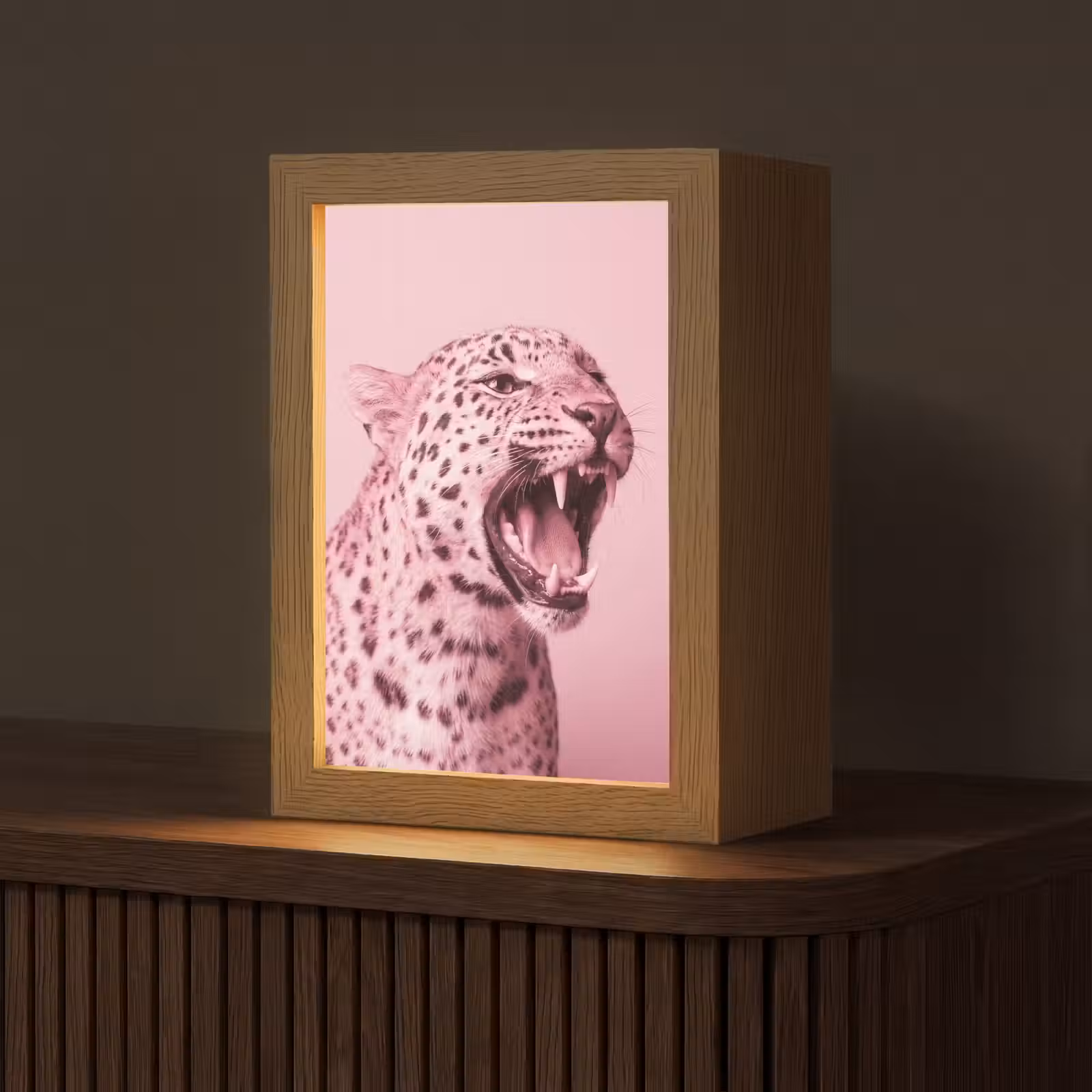 Gepersonaliseerde Lightbox - Roze kat - Modern — 1