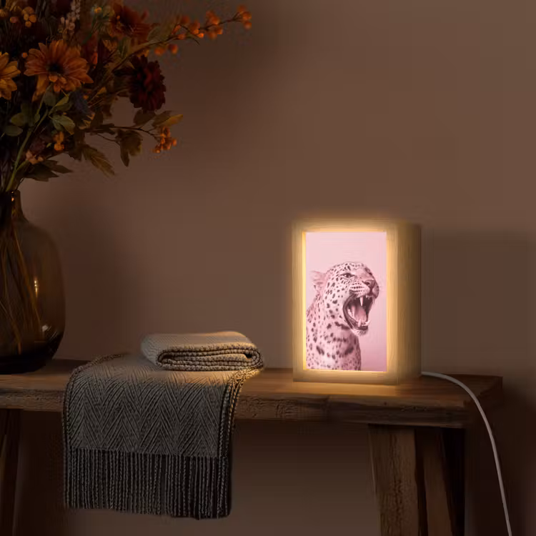 Gepersonaliseerde Lightbox - Roze kat - Modern — 3