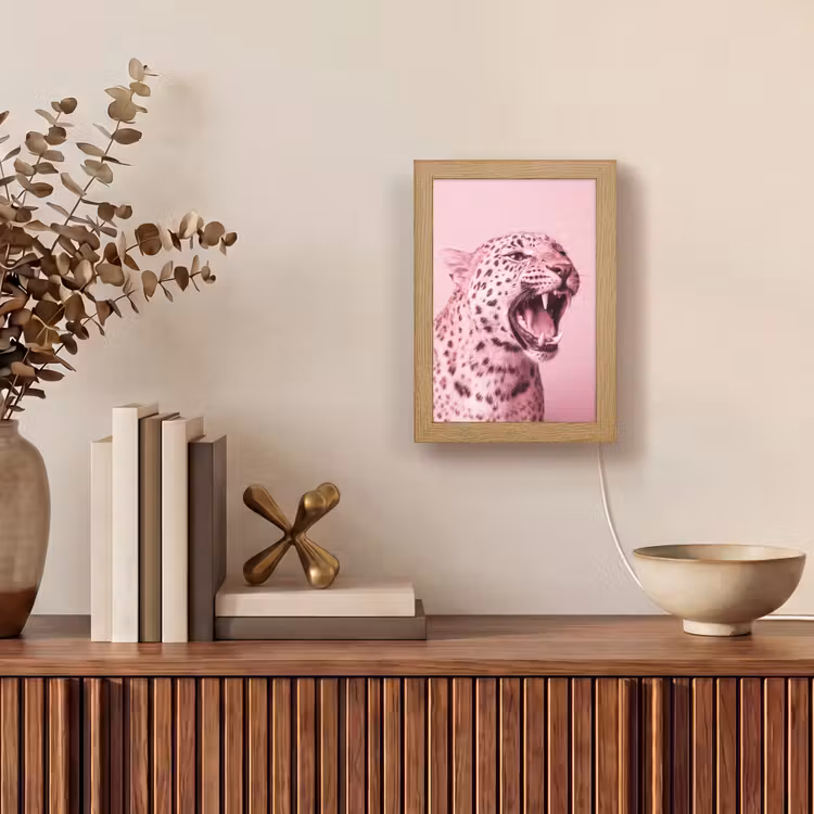 Gepersonaliseerde Lightbox - Roze kat - Modern — 4