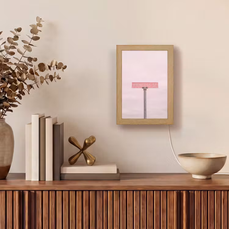 Gepersonaliseerde Lightbox - Roze straatnaambord - Stad — 4