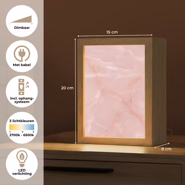 Gepersonaliseerde Lightbox - Textuur - Roze - Patroon — 7