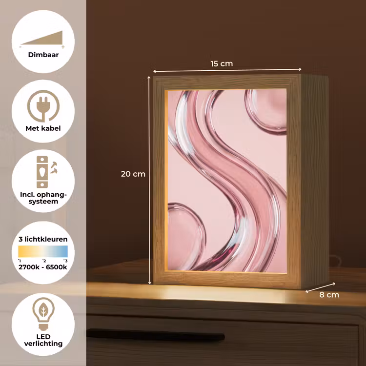 Gepersonaliseerde Lightbox - Vorm - Abstract - Roze — 7