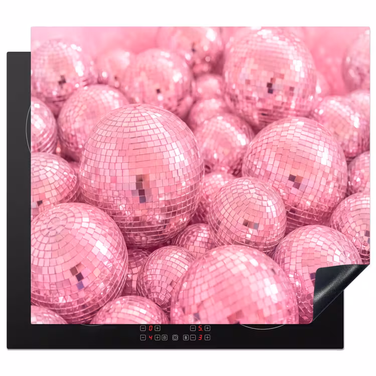 Inductie beschermer - Roze disco ballen — 1
