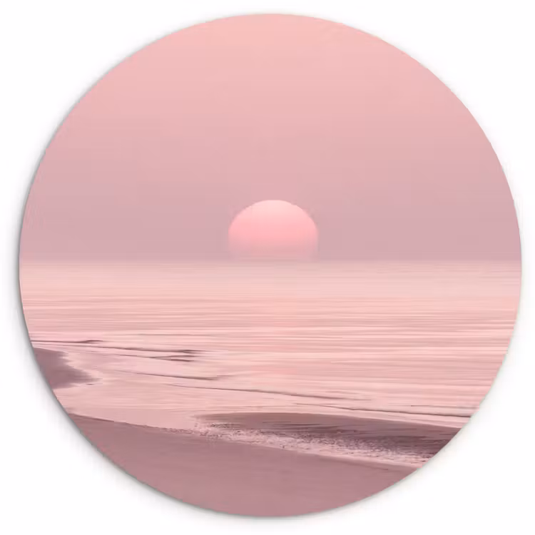 Muurcirkel - Roze zonsondergang - Strand — 1