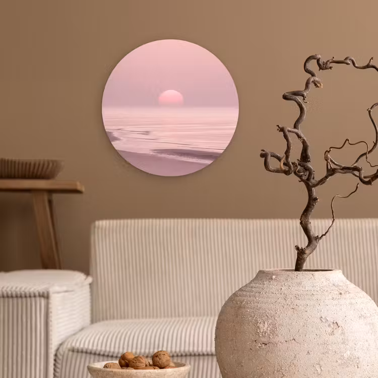 Muurcirkel - Roze zonsondergang - Strand — 2