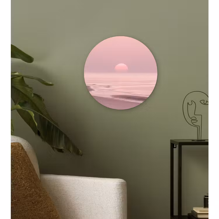 Muurcirkel - Roze zonsondergang - Strand — 3