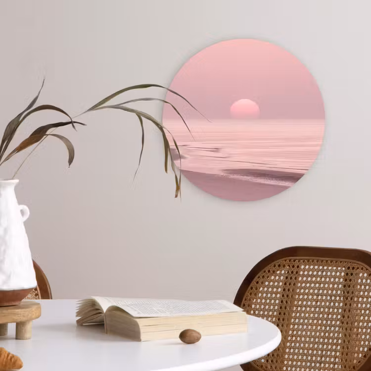 Muurcirkel - Roze zonsondergang - Strand — 4