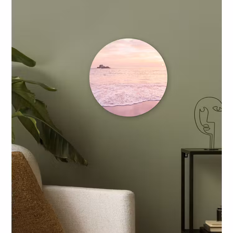 Muurcirkel - Strand - Zonsondergang - Roze — 3