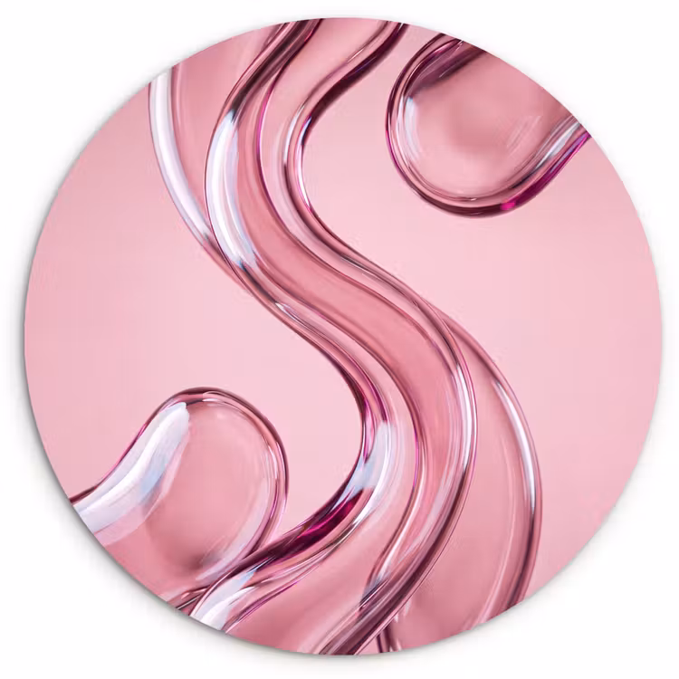 Muurcirkel - Vorm - Abstract - Roze — 1