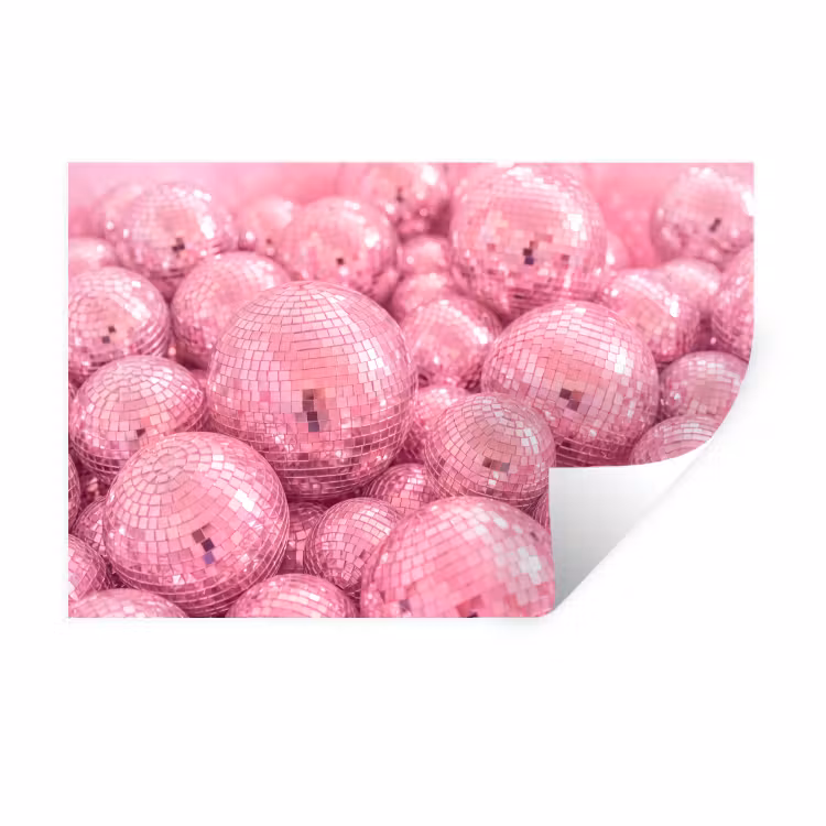 Muursticker - Roze disco ballen — 1