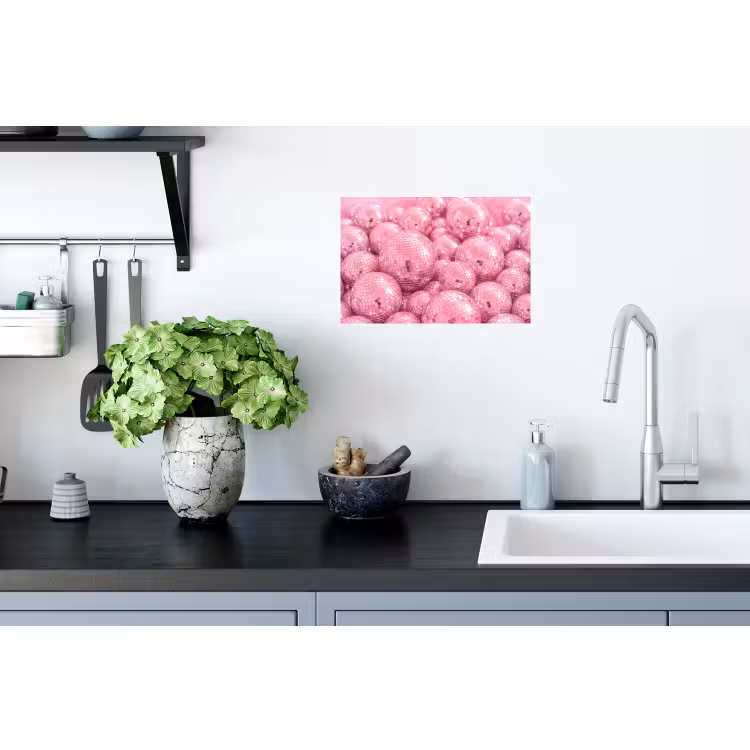 Muursticker - Roze disco ballen — 2