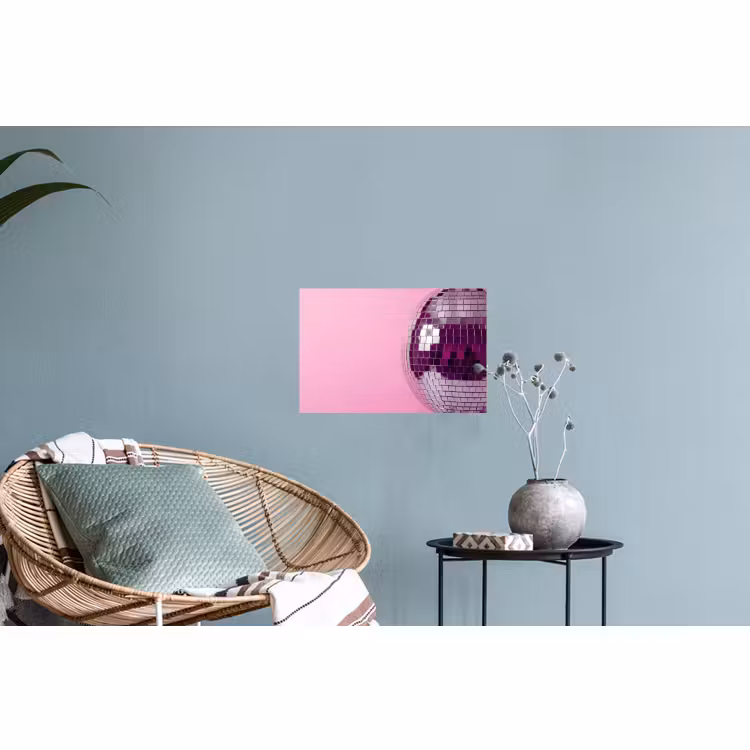 Muursticker - Spiegelbal - Zilver - Modern — 4