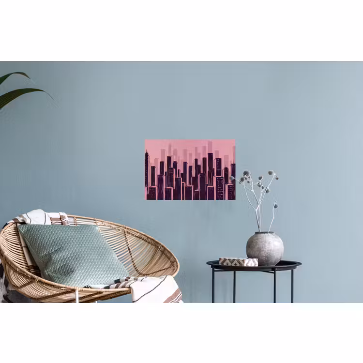 Muursticker - Stad - Abstract - Roze — 4