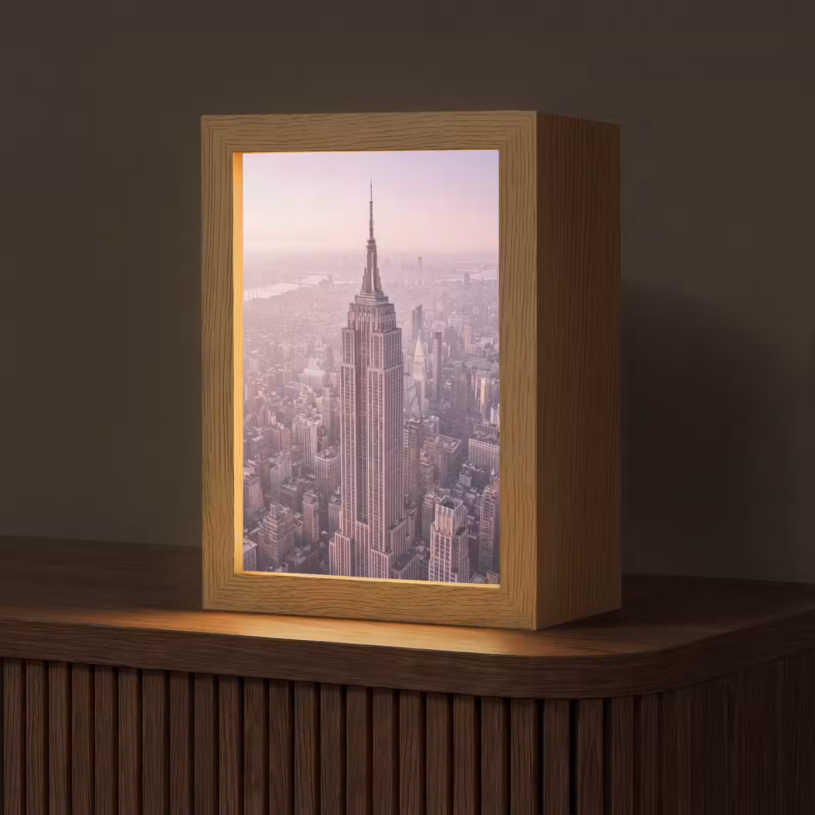 Gepersonaliseerde Lightbox - Stad - Gebouw - Roze — 1