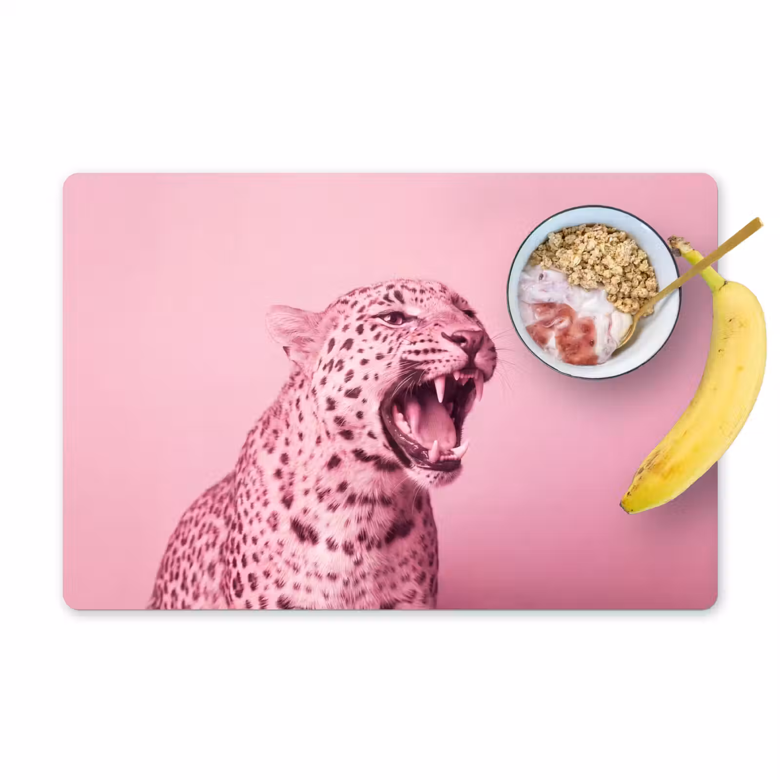 Placemat - 6 stuks - Roze kat - Modern — 1