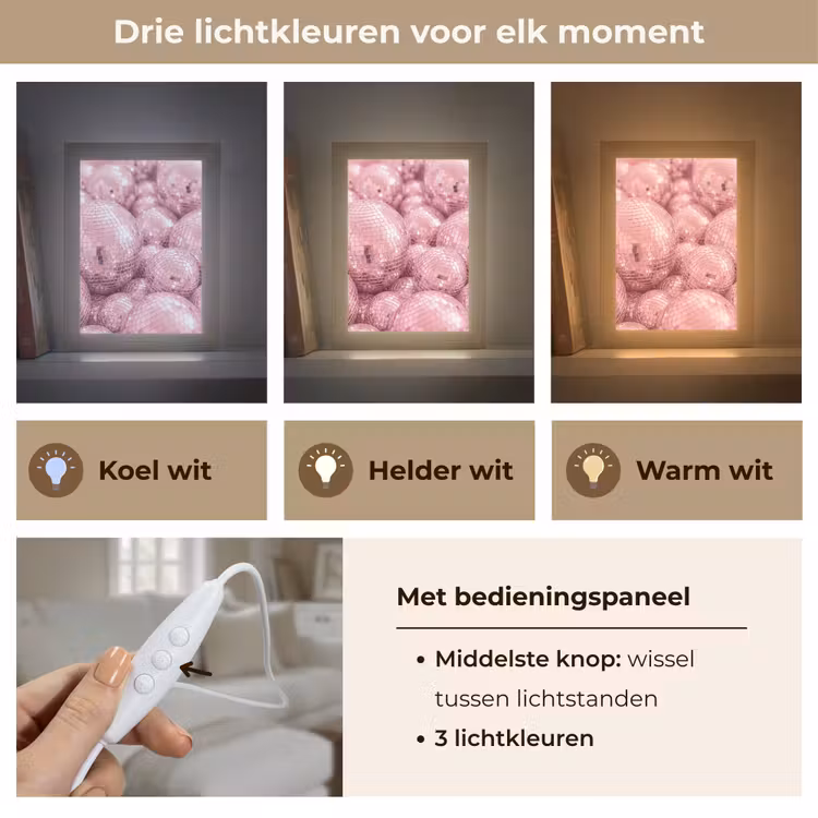 Gepersonaliseerde Lightbox - Roze disco ballen — 6