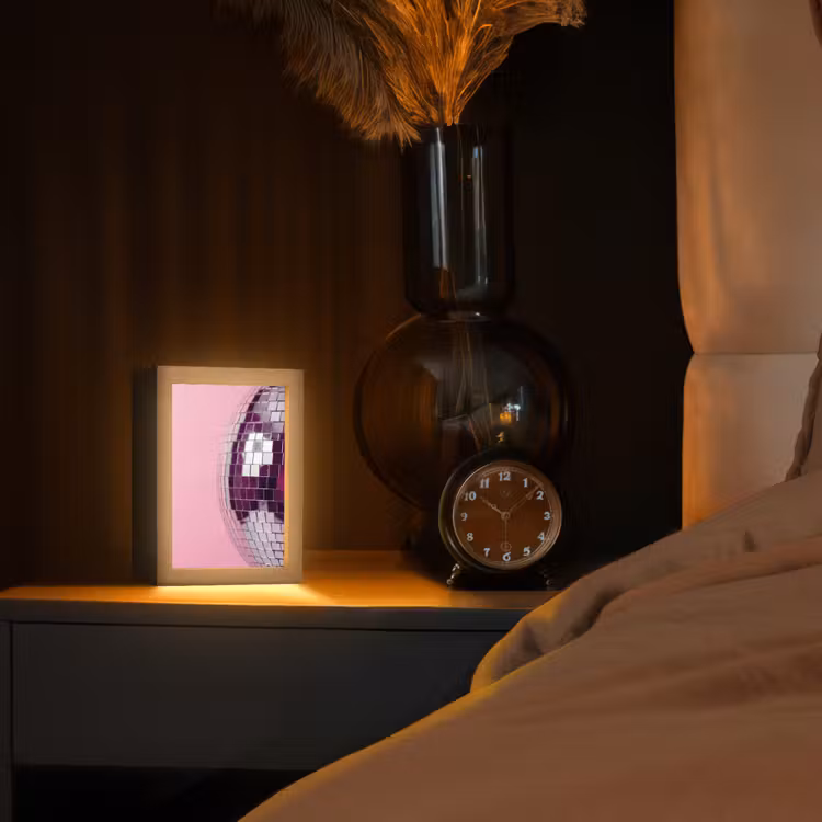 Gepersonaliseerde Lightbox - Spiegelbal - Zilver - Modern — 2