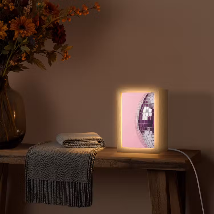 Gepersonaliseerde Lightbox - Spiegelbal - Zilver - Modern — 3