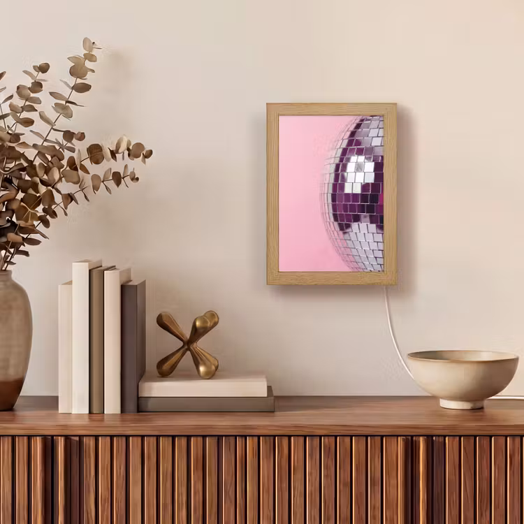 Gepersonaliseerde Lightbox - Spiegelbal - Zilver - Modern — 4