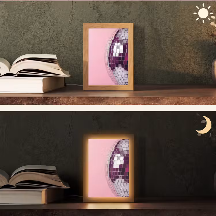 Gepersonaliseerde Lightbox - Spiegelbal - Zilver - Modern — 5