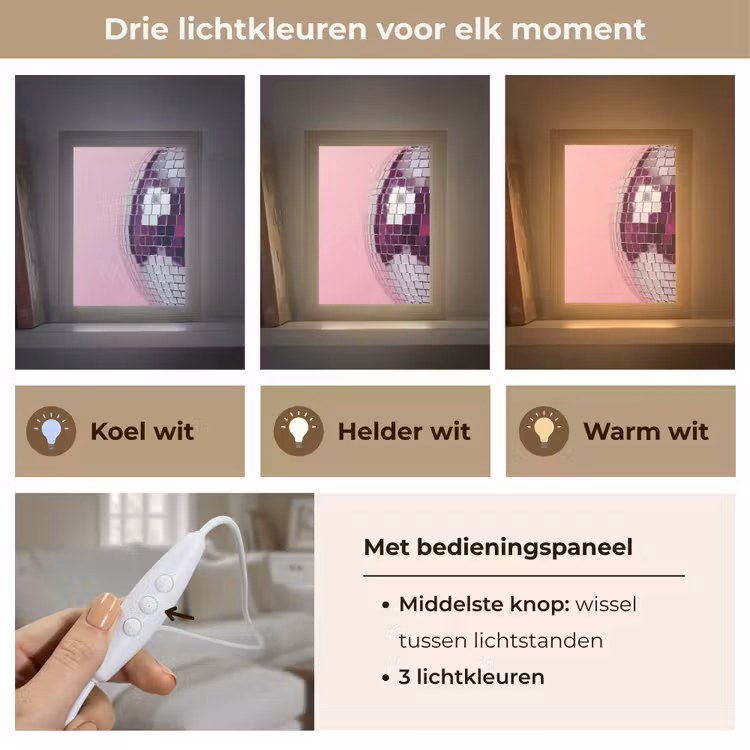 Gepersonaliseerde Lightbox - Spiegelbal - Zilver - Modern — 6