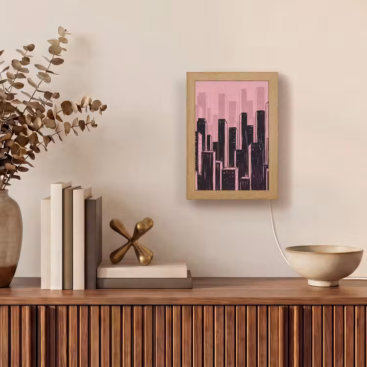 Gepersonaliseerde Lightbox - Stad - Abstract - Roze — 4