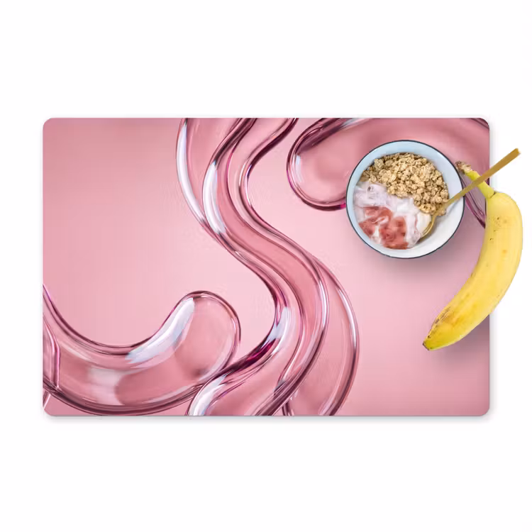 Placemat - 6 stuks - Vorm - Abstract - Roze — 1