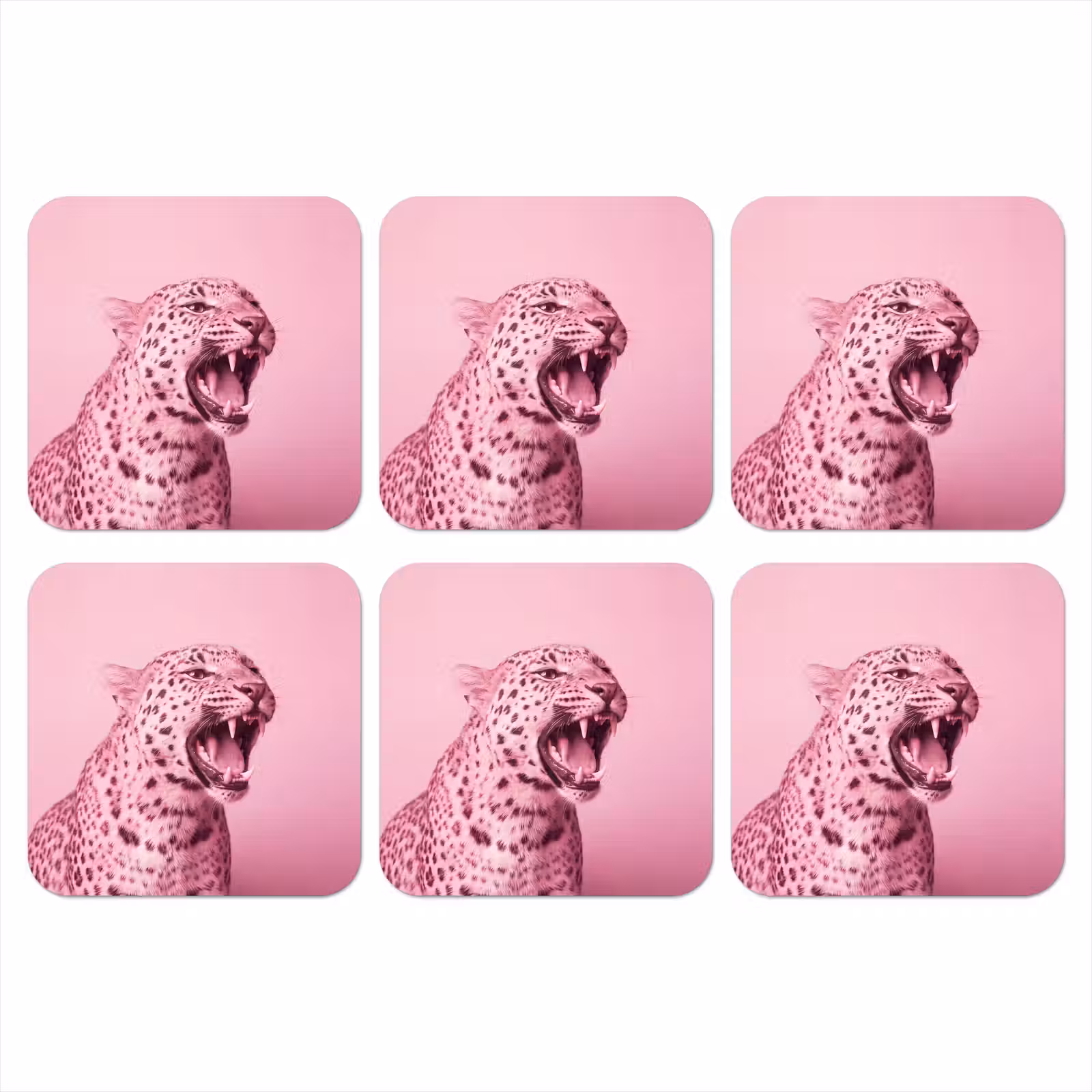 Onderzetter - Roze kat - Modern — 1