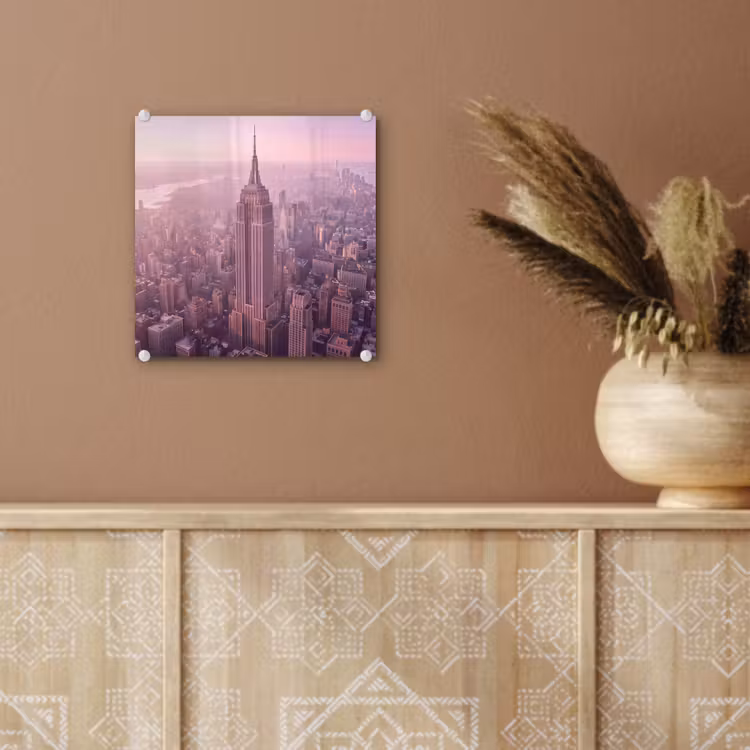 Glas schilderij - Stad - Gebouw - Roze — 6