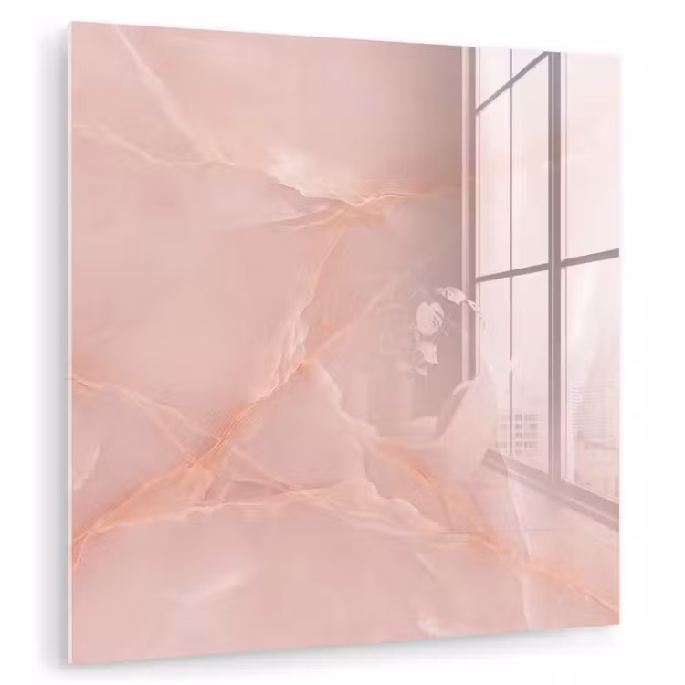 Glas schilderij - Textuur - Roze - Patroon — 1