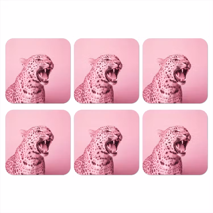 Onderzetter - Roze kat - Modern — 1
