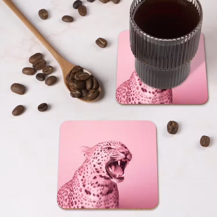 Onderzetter - Roze kat - Modern — 4