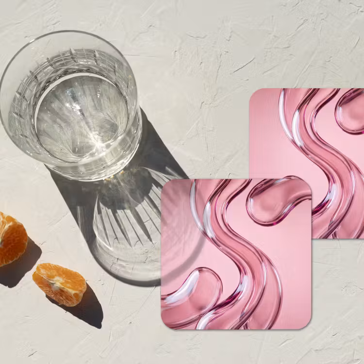 Onderzetter - Vorm - Abstract - Roze — 2