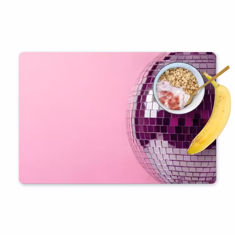 Placemat - 6 stuks - Spiegelbal - Zilver - Modern — 1