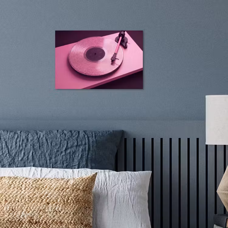 Poster - Platenspeler - Roze - Muziek — 3