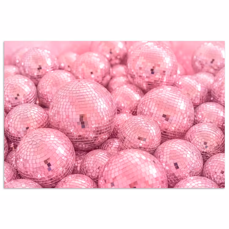 Poster - Roze disco ballen — 1