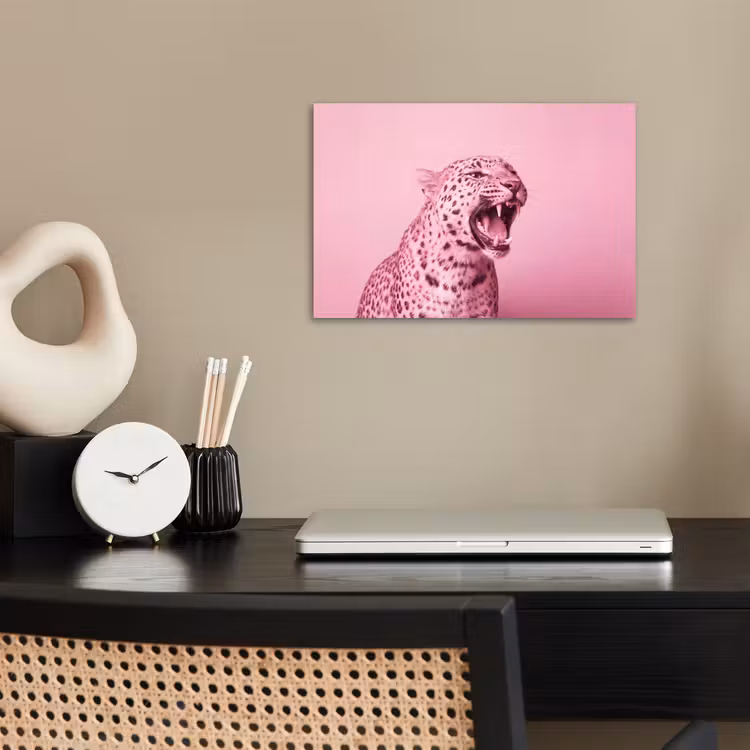 Poster - Roze kat - Modern — 2