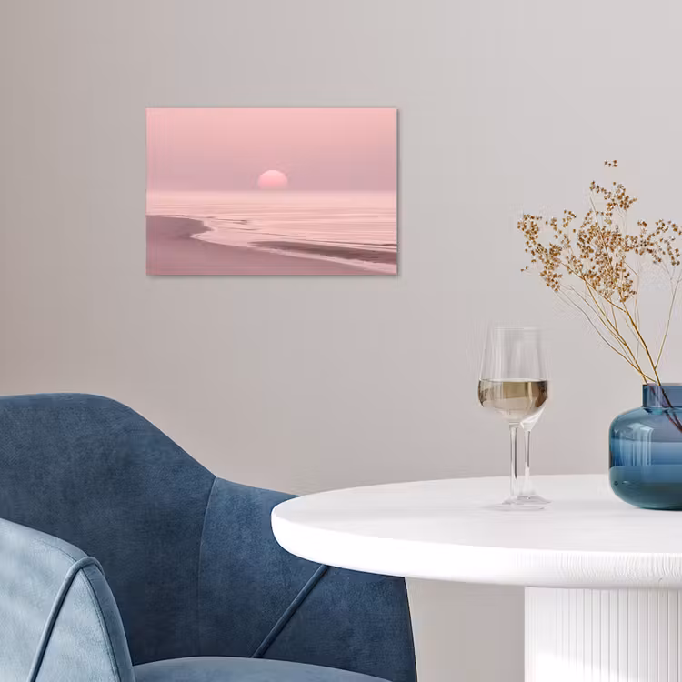 Poster - Roze zonsondergang - Strand — 4