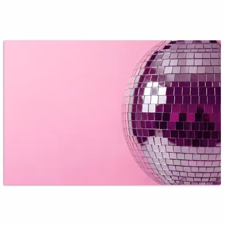Poster - Spiegelbal - Zilver - Modern — 1