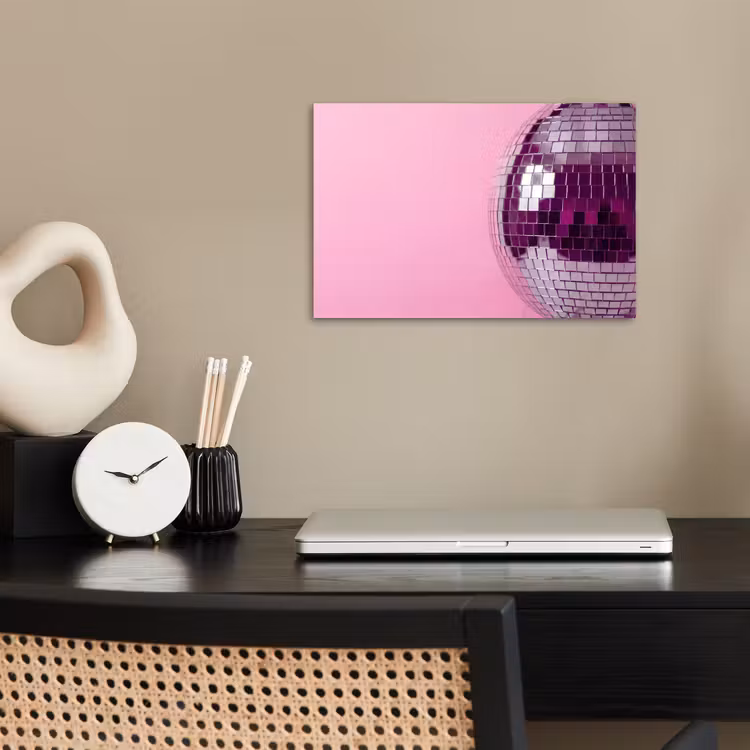Poster - Spiegelbal - Zilver - Modern — 2