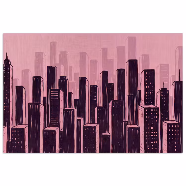 Poster - Stad - Abstract - Roze — 1