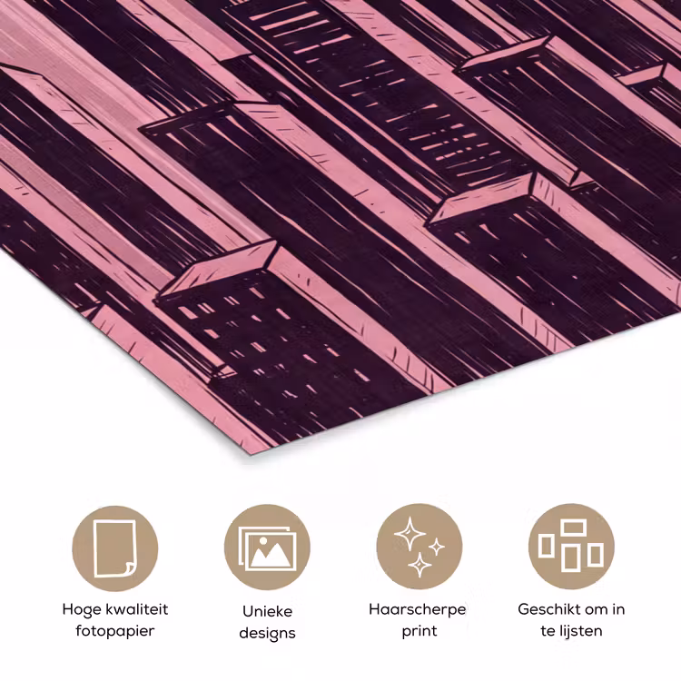 Poster - Stad - Abstract - Roze — 5