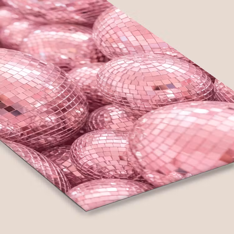 Poster met lijst - Roze disco ballen — 7