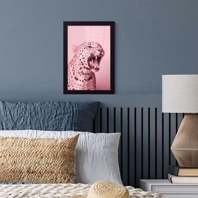Poster met lijst - Roze kat - Modern — 3